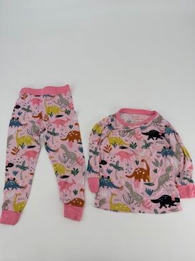 Little Sleepies Pink Dinosaur Longsleeve Pajamas 12-18 months